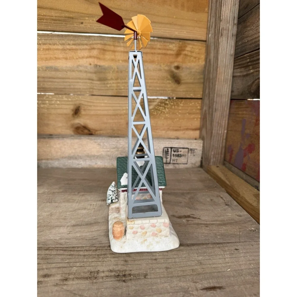 Christmas Valley 1993 Farm Windmill & Pump House Lighted Christmas Village *READ